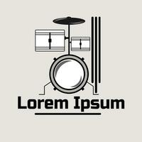 drum artwork logo vector