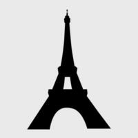 eiffel torre vector silueta icono.