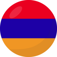 Armênia bandeira círculo 3d desenho animado estilo. png