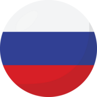 Rússia bandeira círculo 3d desenho animado estilo. png