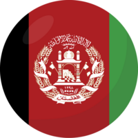 afghanistan flagga cirkel 3d tecknad serie stil. png