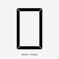 Dubai city name written with Frame icon vector