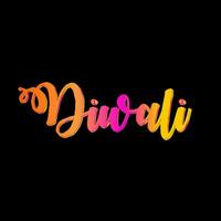 Diwali vector typography with handmade font.