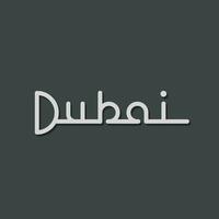 Dubai name with dubai frame vector icon.