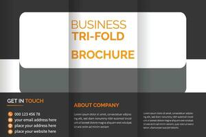tri fold brochure design with space vector