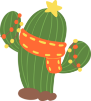 Christmas Cactus Cowboy Cartoon Drawing png