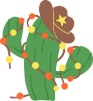 Kerstmis cactus cowboy tekenfilm tekening png