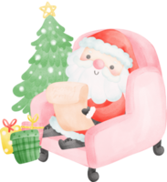 Navidad Papa Noel claus acuarela png