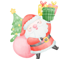 Kerstmis de kerstman claus waterverf png