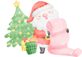 jul santa claus vattenfärg png