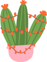 Christmas Cactus Cowboy Cartoon Drawing png