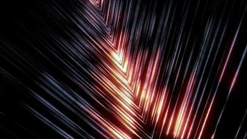 Orange red glowing lines at an angle, abstract technology, futuristic motion background. Geometric animation. Video animation 4K 3840x2160