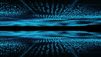 Alto definição 3d vídeo sobre inteligente rede e conectividade. futurista digital estilo dentro azul néon cor dentro abstrato fundo video
