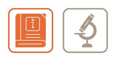 Information and Microscope Icon vector