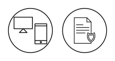 dispositivos y privado documento icono vector