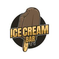 hielo crema bar logo modelo diseño vector