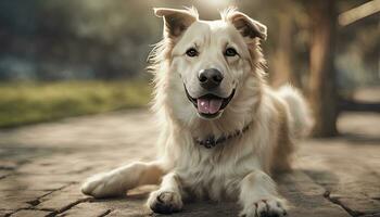 Portrait of a beautiful dog. Studio shot. photo