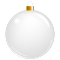 Christmas glass ball. Xmas ball realistic decoration background. png