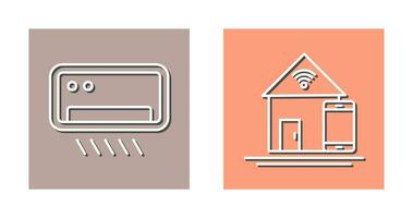 Air Conditioner and Home Automation Icon vector