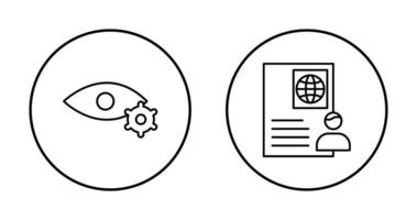 view setting and global profile Icon vector