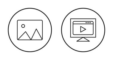 albums and video streaming Icon vector