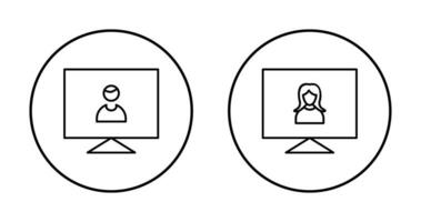 male visitor and female visitor Icon vector