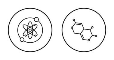 protón y molécula icono vector