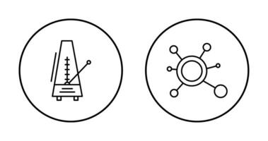 Metronome and Molecule Icon vector