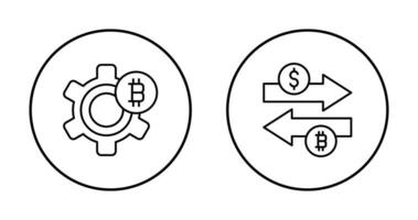 Setting and Money Exchange Icon vector