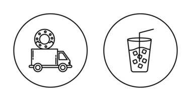 Delivery Truck and Cold Drink Icon vector