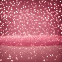 Pink glitter background with bokeh defocused lights photo