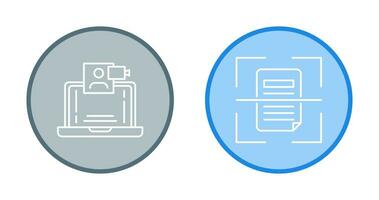 Video Call and Scan Icon vector