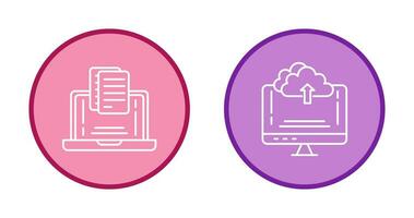 Document and Upload Icon vector