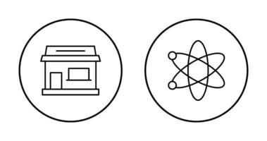 Shop and Atom Icon vector