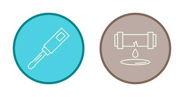 Screwdriver and Leak Icon vector