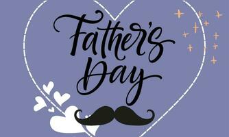 Happy Father's Day poster and banner template with cute illustration on classic background. Vector illustration for greeting card, shop, invitation.