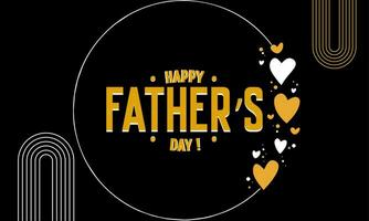 Happy Father's Day poster and banner template with cute illustration on classic background. Vector illustration for greeting card, shop, invitation.