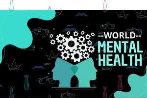 Mental Health Awareness Month banner vector illustration