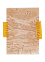old paper with tape isolated png