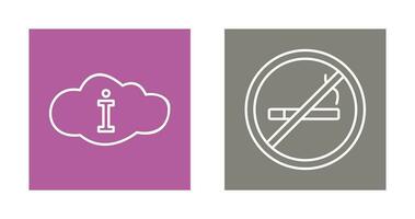 information and No smoking  Icon vector