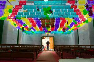 Celebrating Christmas on 25th December in every Church all over the world. 3d artwork photo