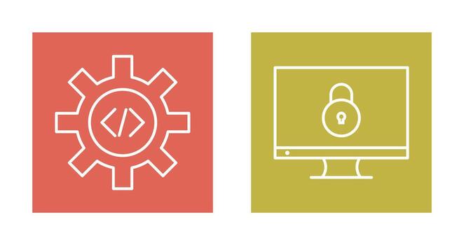 code optimization and closed access  Icon vector