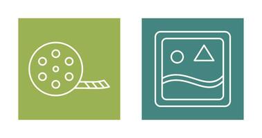 film reel and images Icon vector