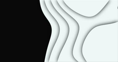 White cut curve abstract background pattern of lines and waves photo