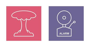 explosion and alarms Icon vector