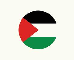 Palestina bandera emblema símbolo medio este país icono vector ilustración resumen diseño elemento