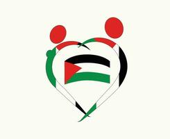 Palestine Emblem Flag Abstract Symbol Vector illustration Design