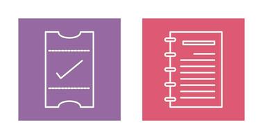 passes and notepad  Icon vector