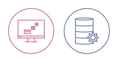 digital marketing and database management Icon vector