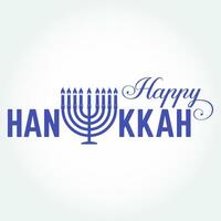 Happy Hanukkah greeting card. Typography design. vector